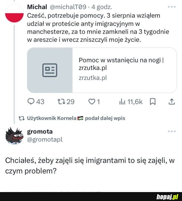Karp demonstrujący za wigilią