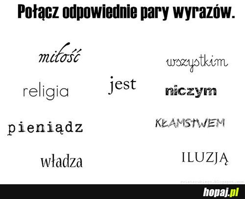 Połącz odpowiednie pary wyrazów
