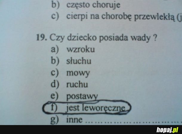 Urodziłem się z wadą
