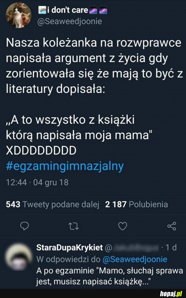 Najlepiej to żeby była na jutro