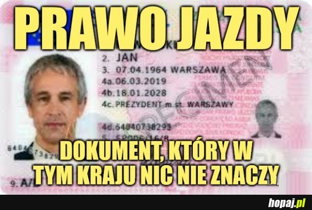 Prawo jazdy.