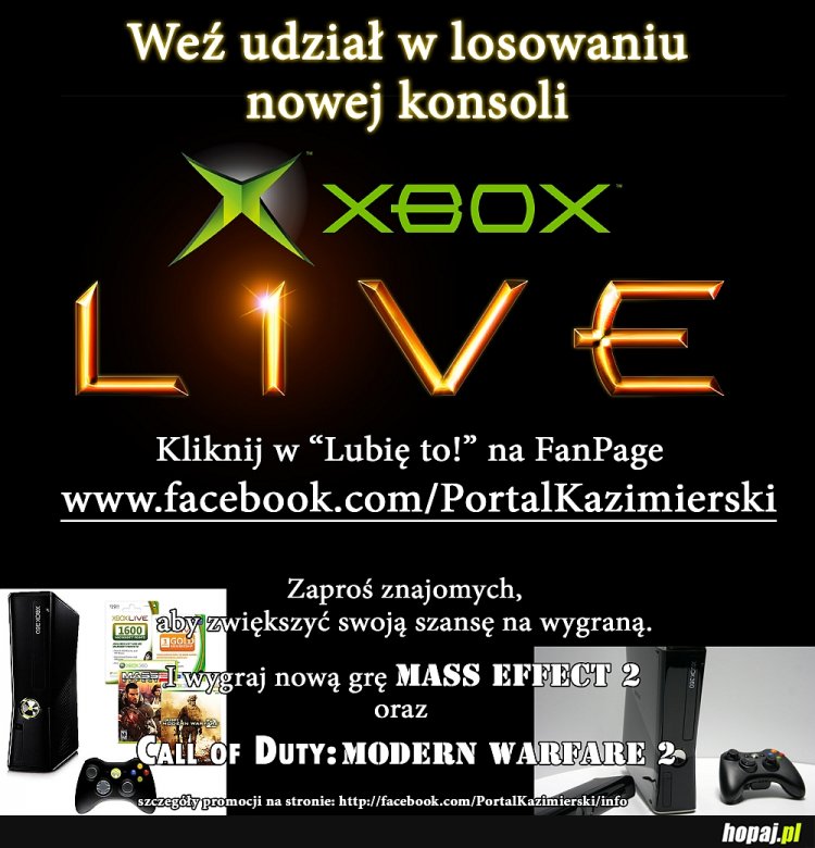 Weź udział w losowaniu XBOX 360 LIVE