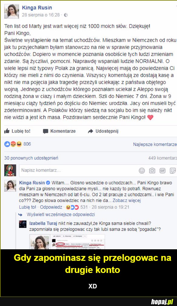 GDY ZAPOMINASZ SIĘ PRZELOGOWAC NA DRUGIE KONTO