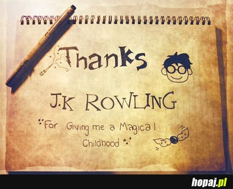 Podziękowania dla J.K Rowling