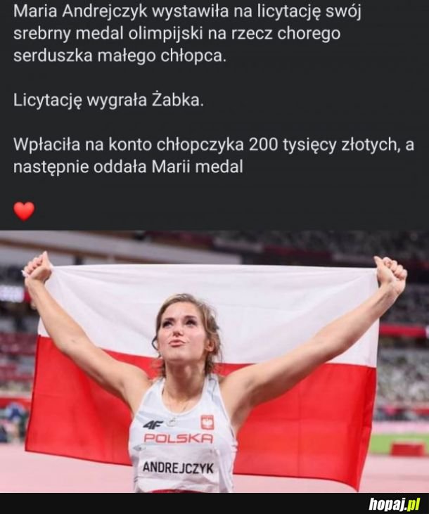 Licytację medalu wygrała Żabka