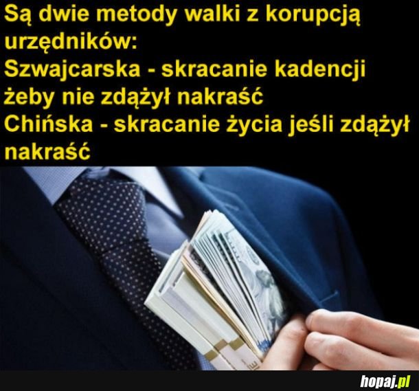 Dwie metody walki z korupcją