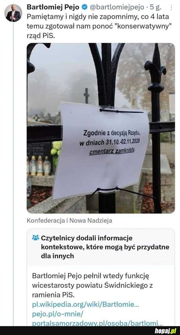 Kiedy udajesz, że nigdy nie działałeś z ramienia PiS