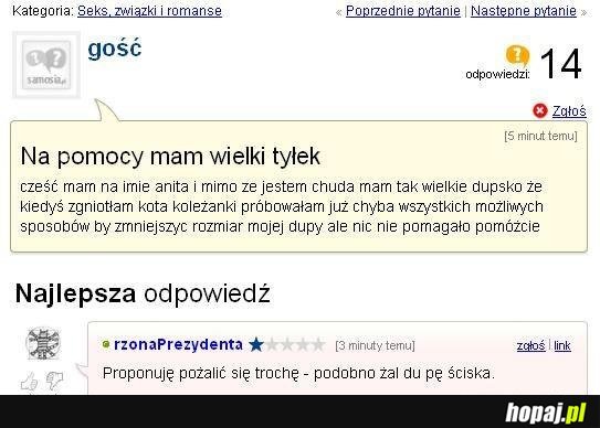 Na pomoc, mam wielki tyłek!