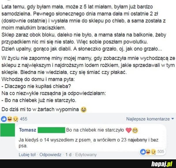 Lata temu, gdy byłam mała...