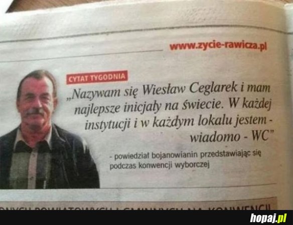 Typowe poczucie humoru Wieśka