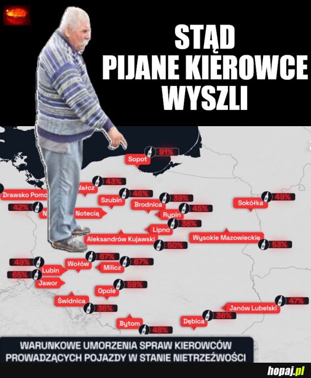 Walnij sobie setkę przy policjantach na molo w Sopocie, wsiądź za kółko i masz tylko 9 procent szans że za to bekniesz