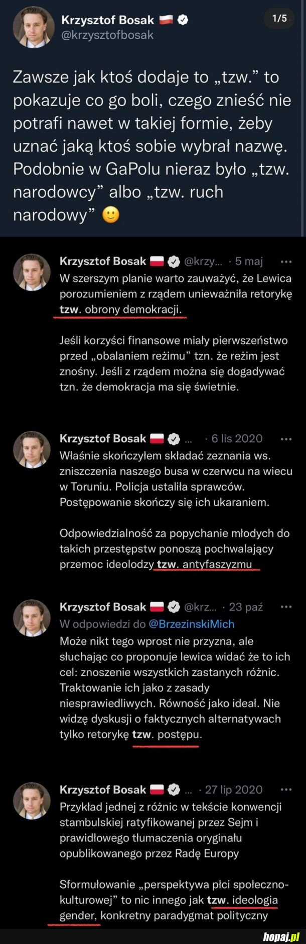 Krzysztof bosak droczy się z Krzysztofem bosakiem i nie dostaje odpowiedzi