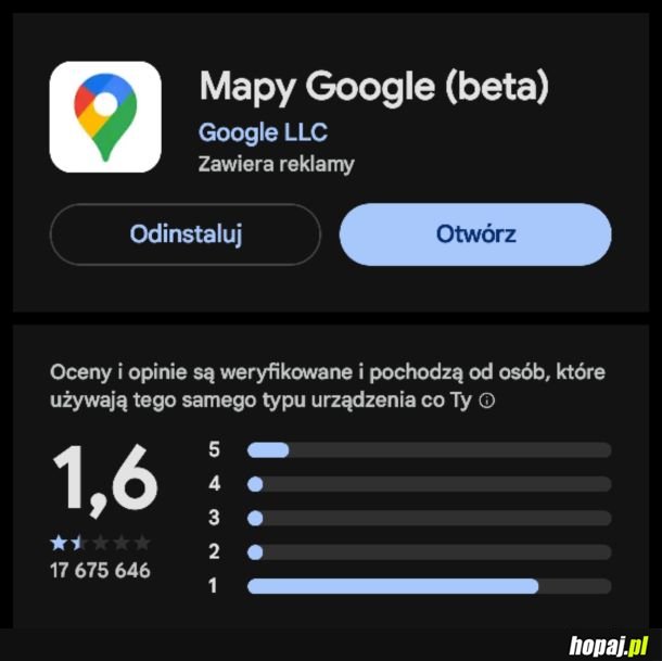 Po zastąpieniu Jarosława Juszkiewicza przez głos AI oceny google maps pikują w dół... 