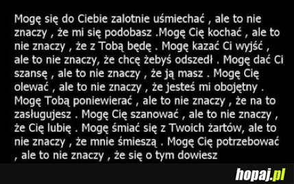 Mogę, ale to nie znaczy