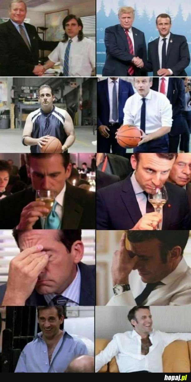 Macron to Michael Scott, a oto dowody