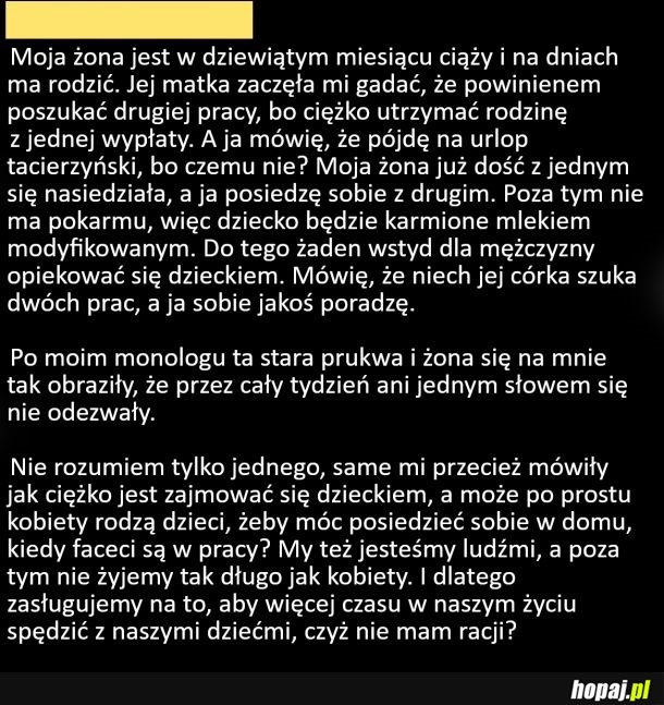 Ojcowie też chcą spędzać czas ze swoimi dziećmi