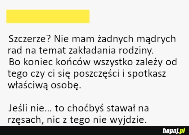 Wszystko zależy od szczęścia