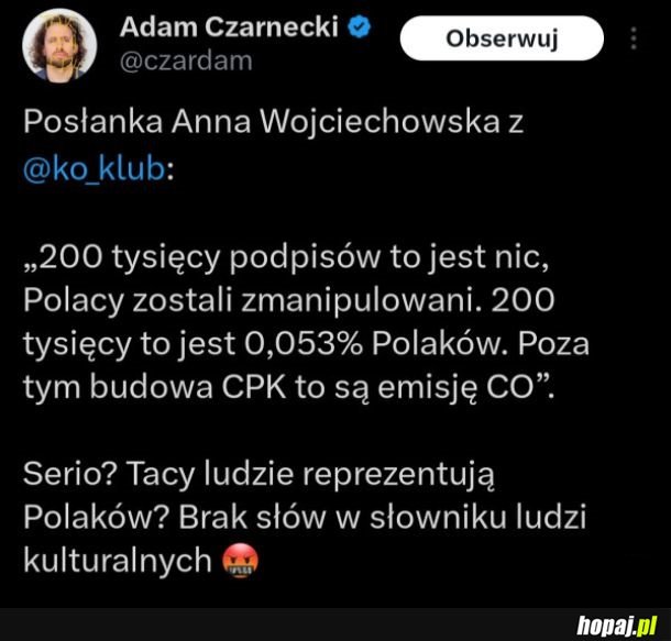 Przecież koalicja już jest obywatelska, projekt obywatelski..to nadmiarowe