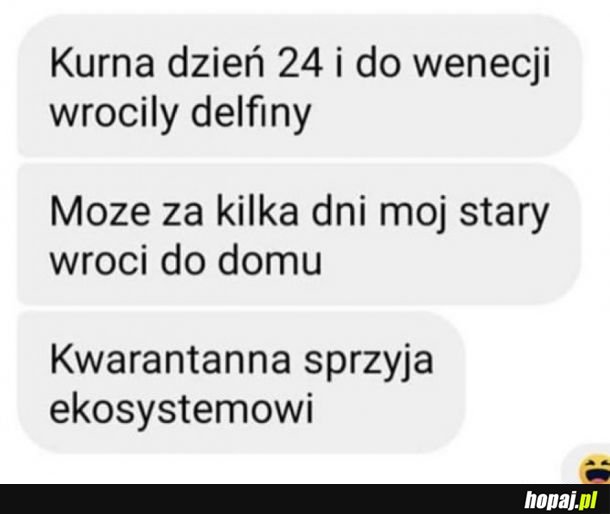 Kwarantanna wszystkim sprzyja