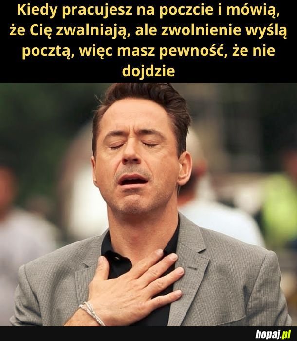 Zwolnienie wysłane pocztą