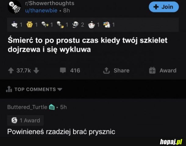 Przemyślenia pod prysznicem