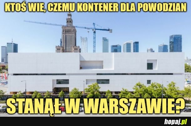 Kontener dla powodzian. 