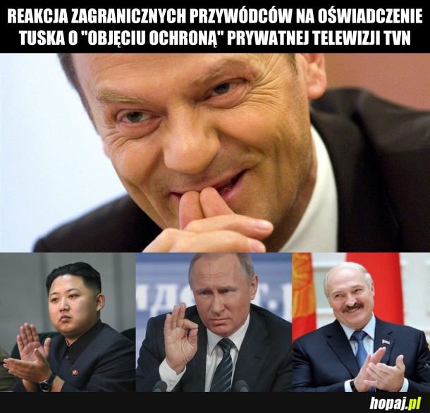 Reakcja przywódców na ochronę TVN