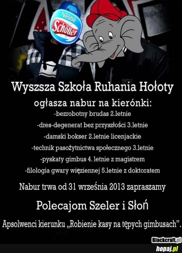 Wyższa Szkoła Ruchania Hołoty - lajk=student