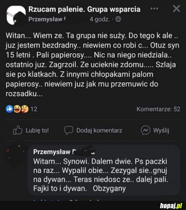 Jak oduczyć syna palić papierosy