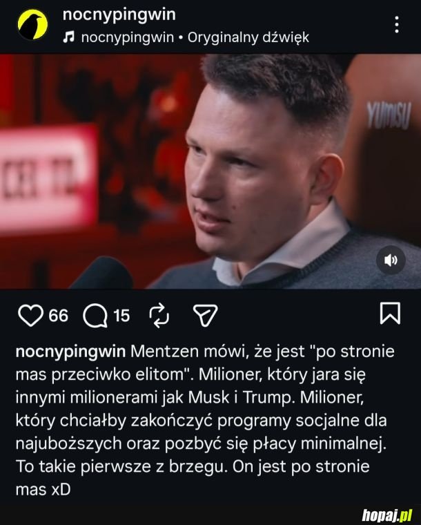 Tak jak lubię Sławka to teraz naprawdę p...lnął
