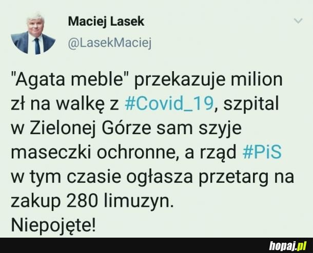 Panika w kraju, a rząd kupuje limuzyny za nasze pieniądze...