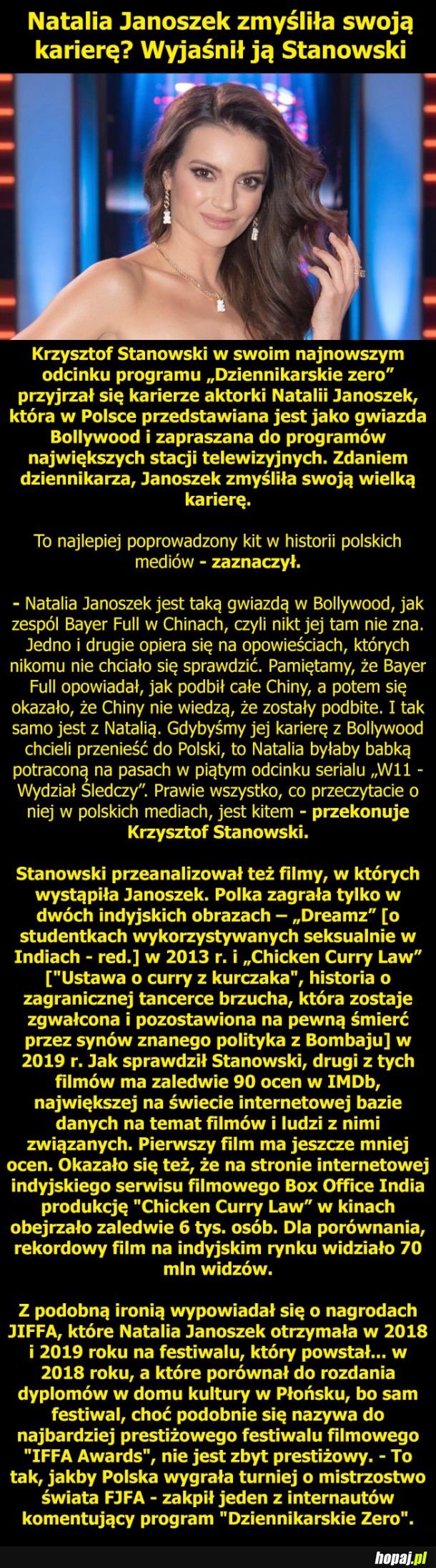 Natalia Janoszek wyjaśniona