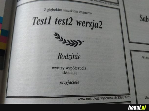 Wszędzie testy