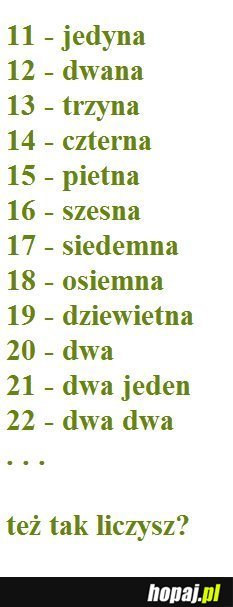 Jedna, dwana, trzyna