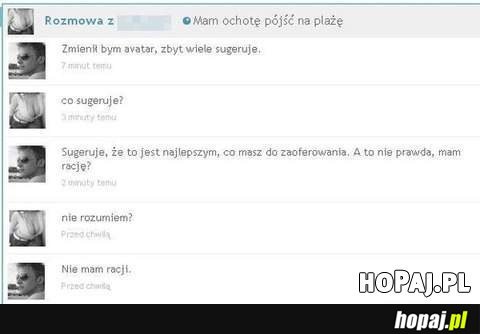 Mam ochotę pójść na plażę