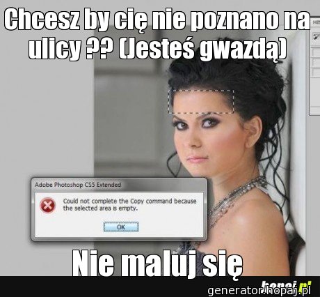 Chcesz by cię nie poznano na ulicy ?? (Jesteś gwazdą)