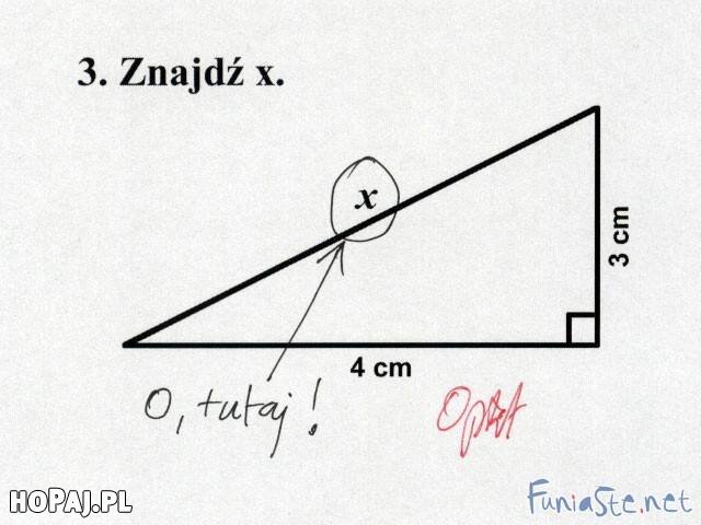 Znajdź "x"