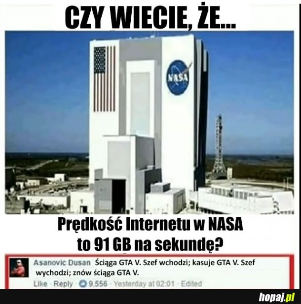 Każdy by chciał mieć taki szybki Internet