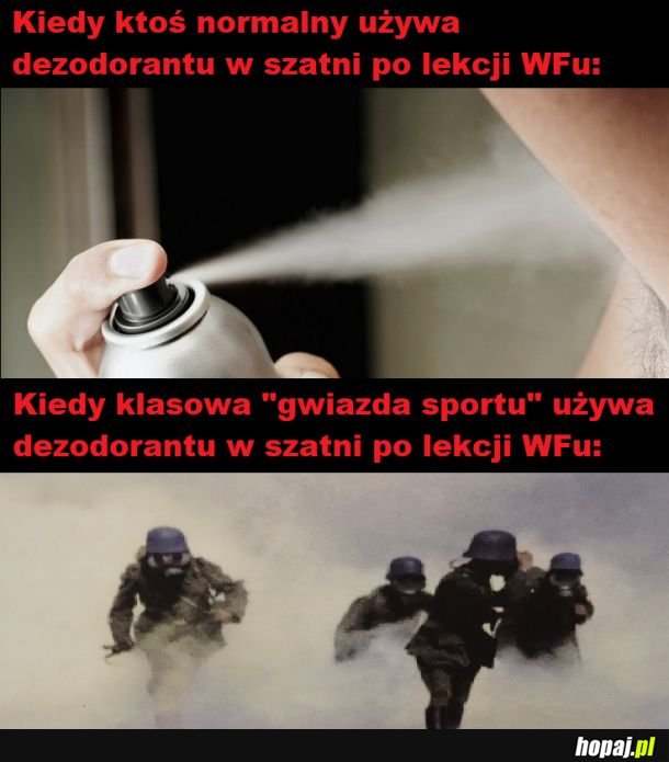 Ten ziomek co robi z szatni komorę gazową