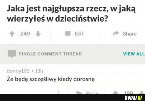 Najgłupsza rzecz z dzieciństwa