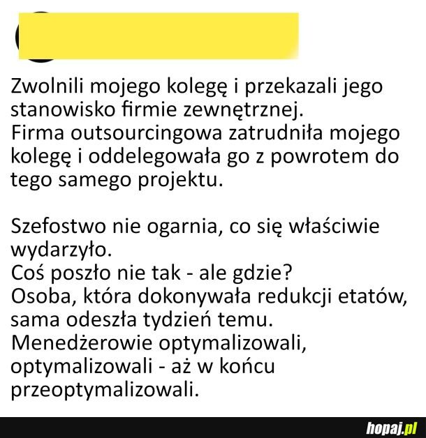 Optymalizacja nie poszła zgodnie z planów