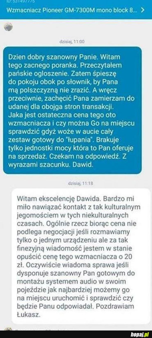 Zacny pan o poranku 