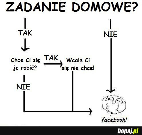 Rozwiązywania zadania domowego