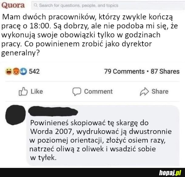 Mam jedną radę