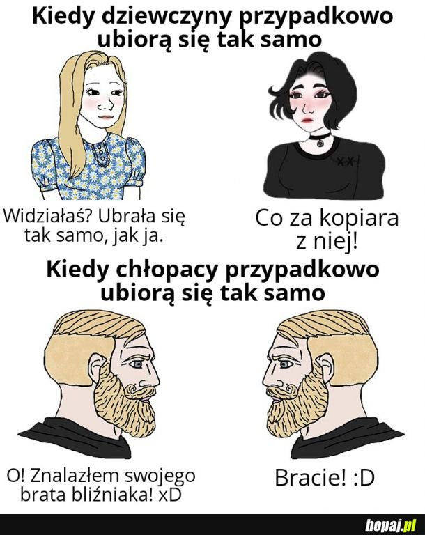 Kiedy przypadkowo ktoś ubierze się tak samo