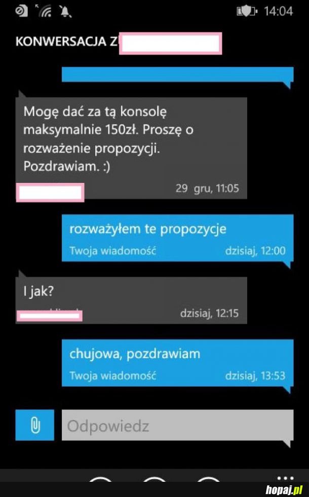 Proszę konsolę