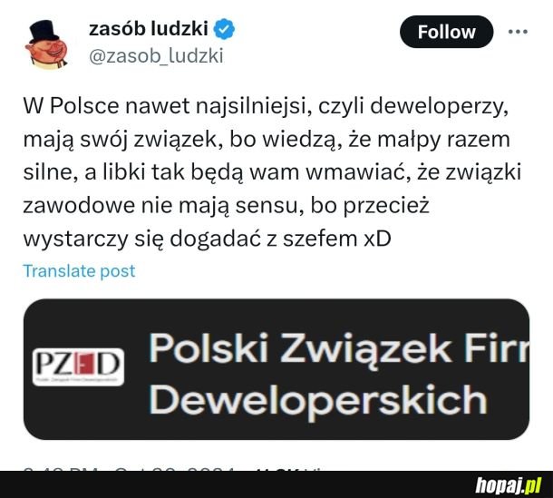 Związki to komunizm, a nie, czekaj