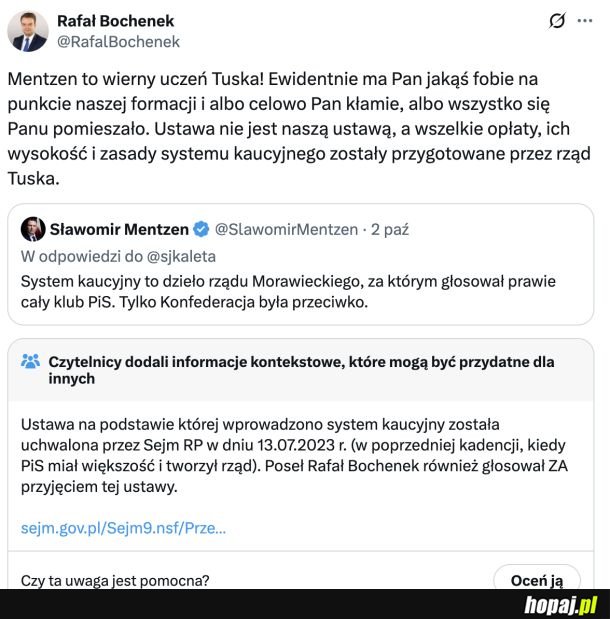 Ciąg dalszy samozaorania pisowców w sprawie systemu kaucyjnego