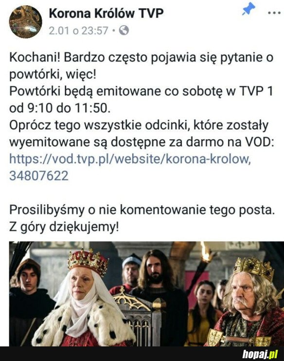 PROSILIBYŚMY O NIE KOMENTOWANIE 