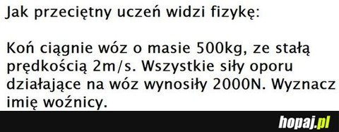 Jak przeciętny uczeń widzi fizykę?